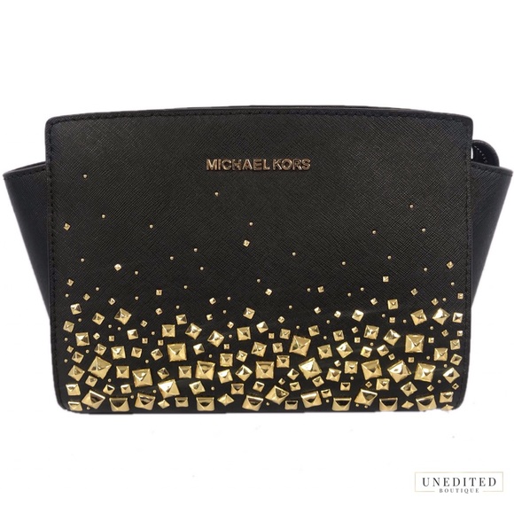 NWT - Selma Stud Leather Crossbody Shoulder Bag - Picture 2 of 8